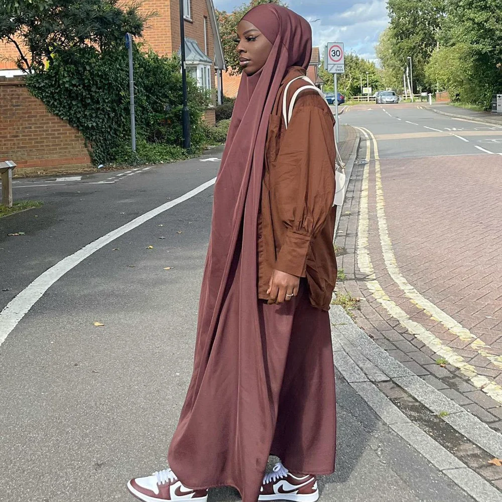 "Молитвенная одежда Рамадан ИД, искусственное хиджаб, платье с капюшоном, женская мусульманская Турецкая одежда, джилбаб Niqab"