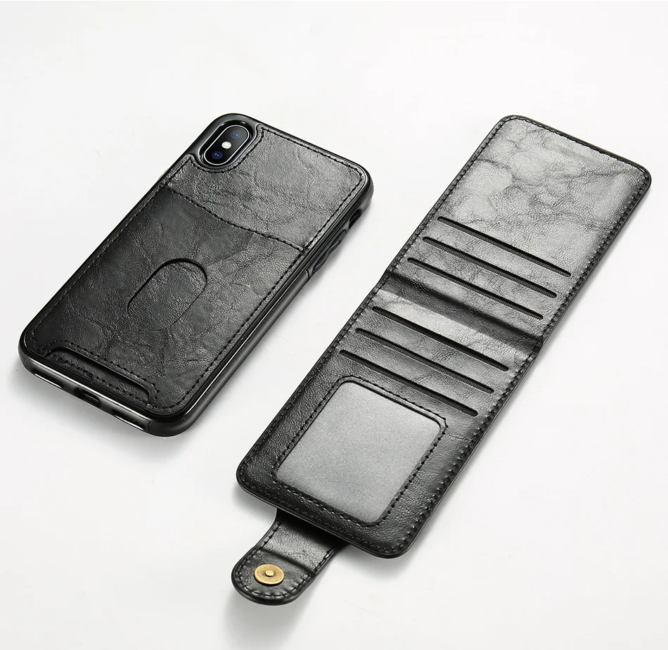 KISSCASE Роскошный кожаный чехол кошелек для iPhone X 6 6s 7 8 7Plus 8Plus 6Plus 6S Plus книжка XS