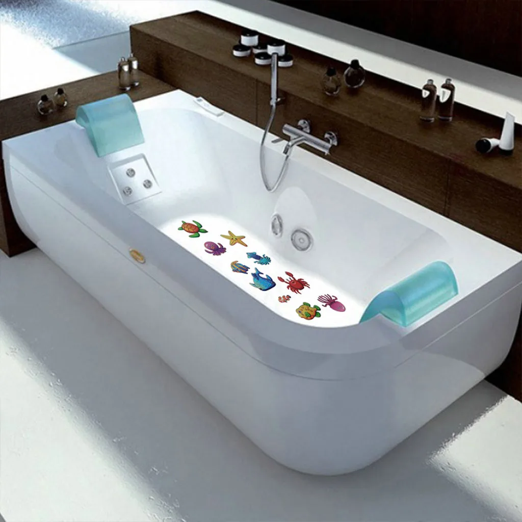Non Slip Decal Sticker Strips Bathtub 10 Set Shower Bath Tub Bathroom Home Kids Cartoon Animals PVC Non-slip Stickers - купить по