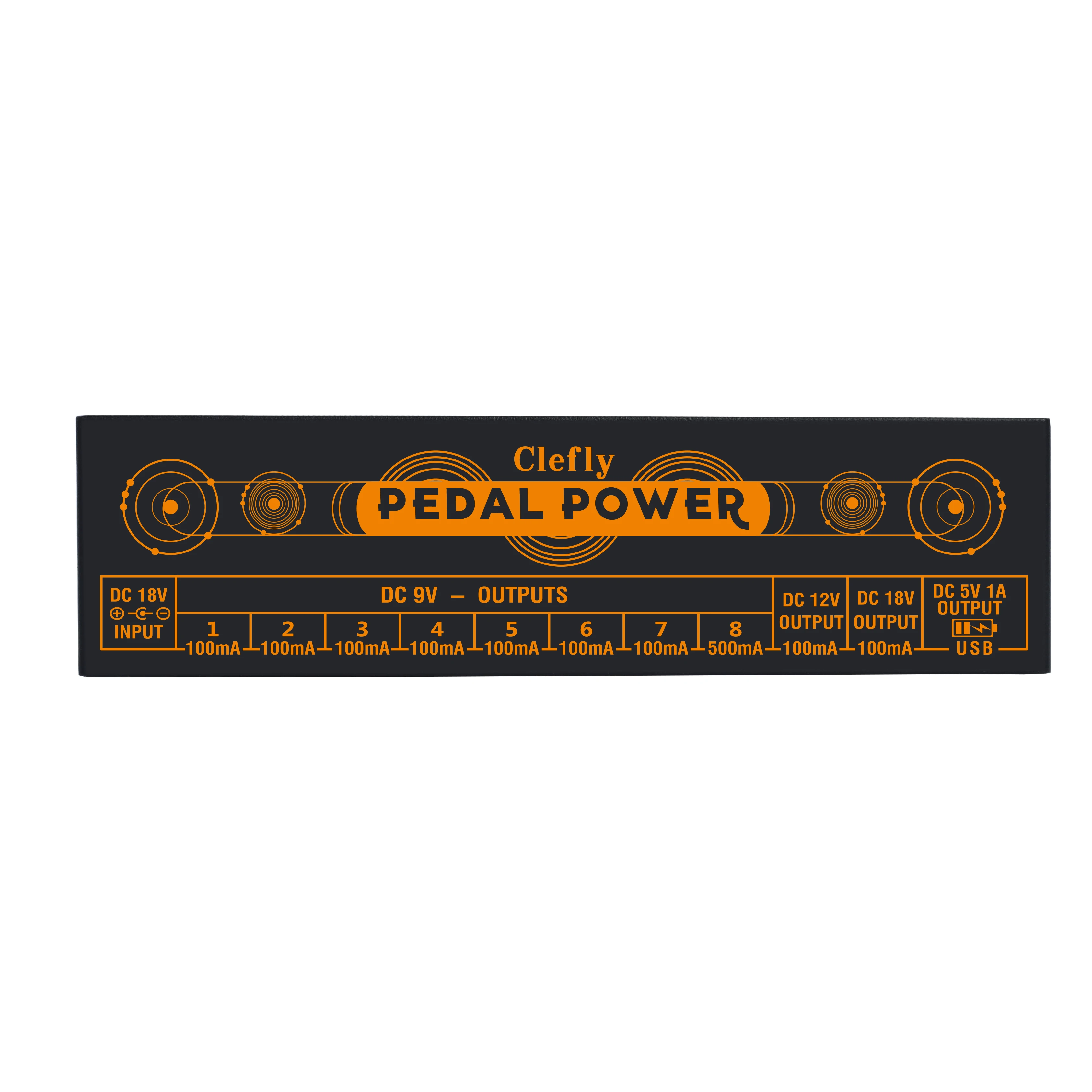 Clefly Pedal Power Supply Update Output Multi Circuit Power Supply For Guitar Pedal 10 Ways 9V/12V/18V DC Outputs & 1 Way 5V USB enlarge