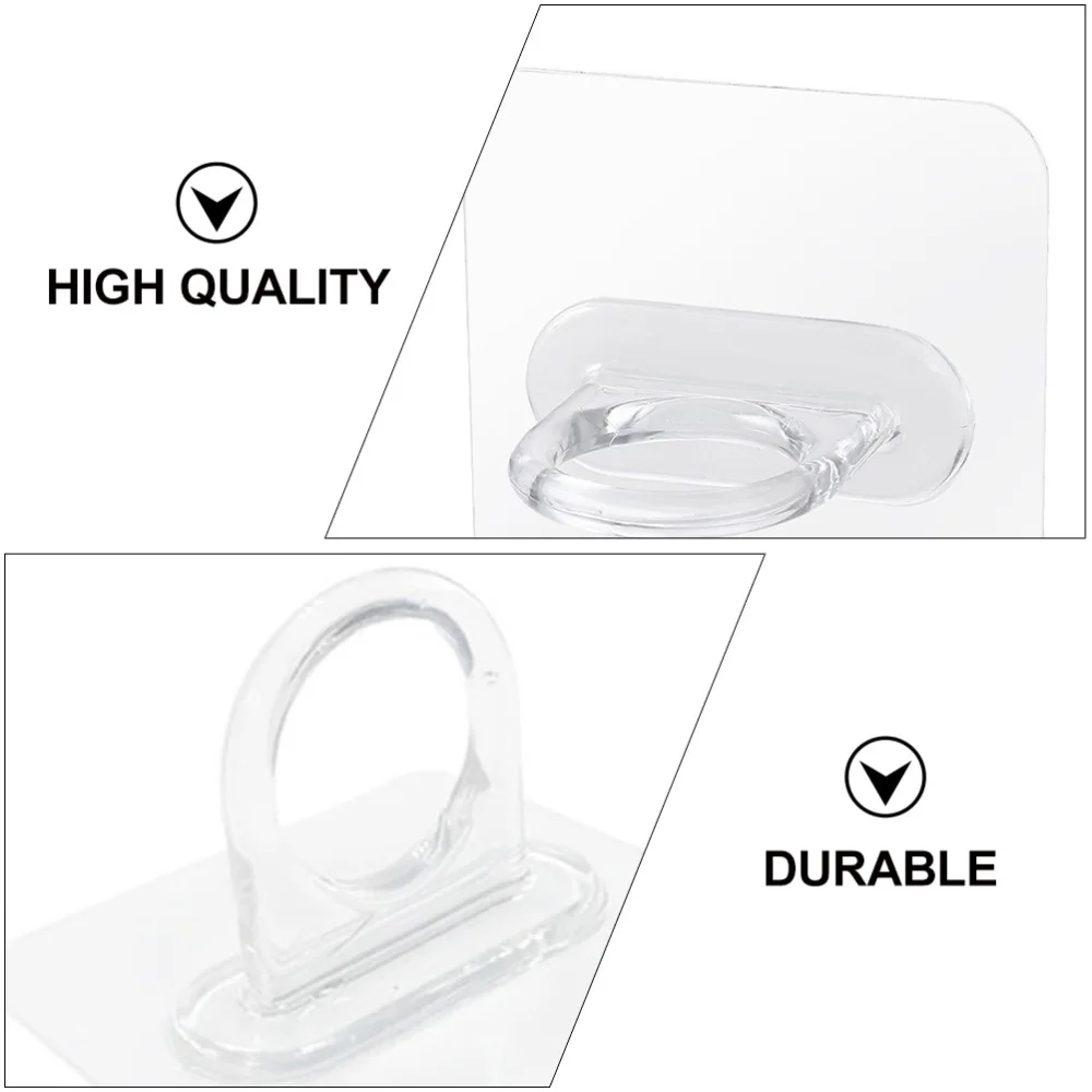 

10Pcs Adhesive Hooks Round Ring Hooks Hand Lotion Hanging Hooks Holder
