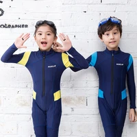 2021 one pieces kids wetsuits swimwears diving suits long sleeves boys girls surfing children rash guards snorkel uv protection