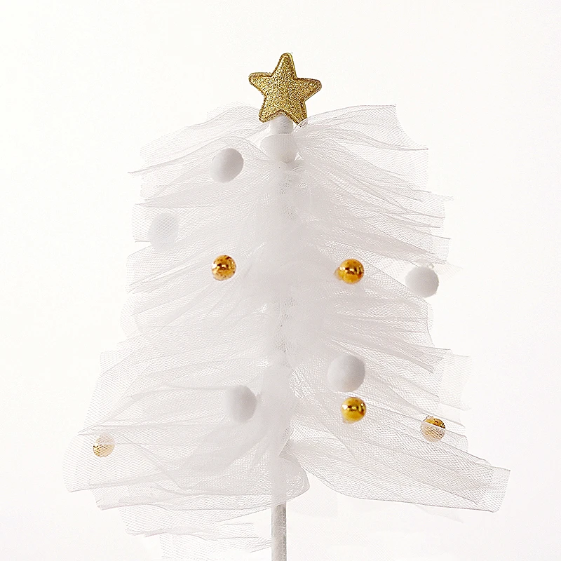 Помпон из пряжи для рождественской елки топпер торта на Рождество деревянный