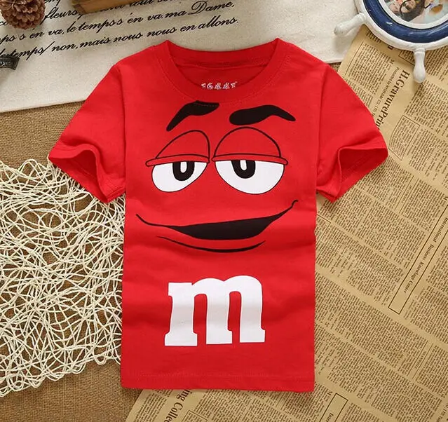 Красные футболки детские с принтом M для маленьких девочек и мальчиков топы