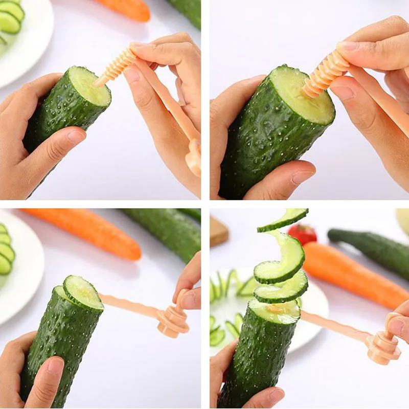 4 шт. спиральный резак для картофеля слайсер спиральные картофельные чипсы