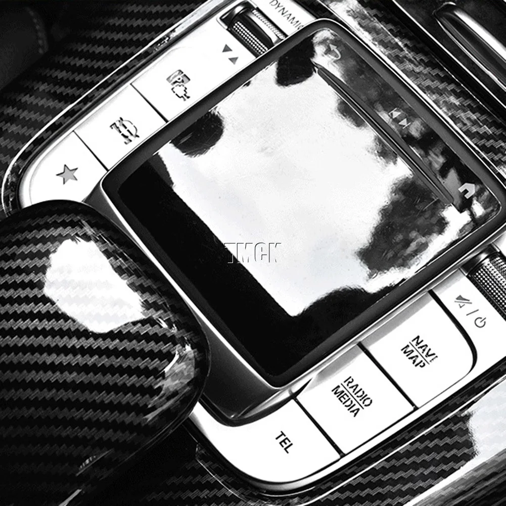 Наклейка на центральную консоль автомобиля Mercedes Benz A B CLA GLE GLS GLB класса W177 W247 C118 W167 с защитой кнопок мыши и мультимедийных элементов.