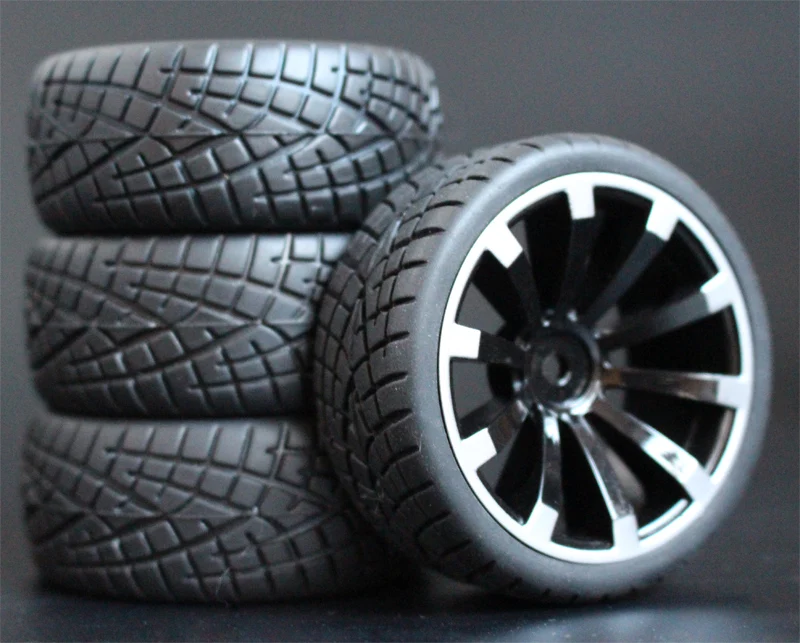 4 шт. 26 мм Резиновые Покрышки RC и колесные диски Hex 12 для 1:10 HSP HPI Sprint 2 Drift RS4 на дороге