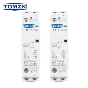 TOCT1 2P 25A DC 12V 24V Катушка 220 V230 V 5060HZ din-рейка бытовой ac модульный контактор 2NO