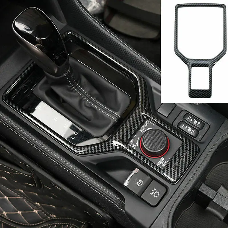 

for Forester 2019 2020 Carbon Fiber Look Gear Shift Box Frame Cover Trim 1pcs