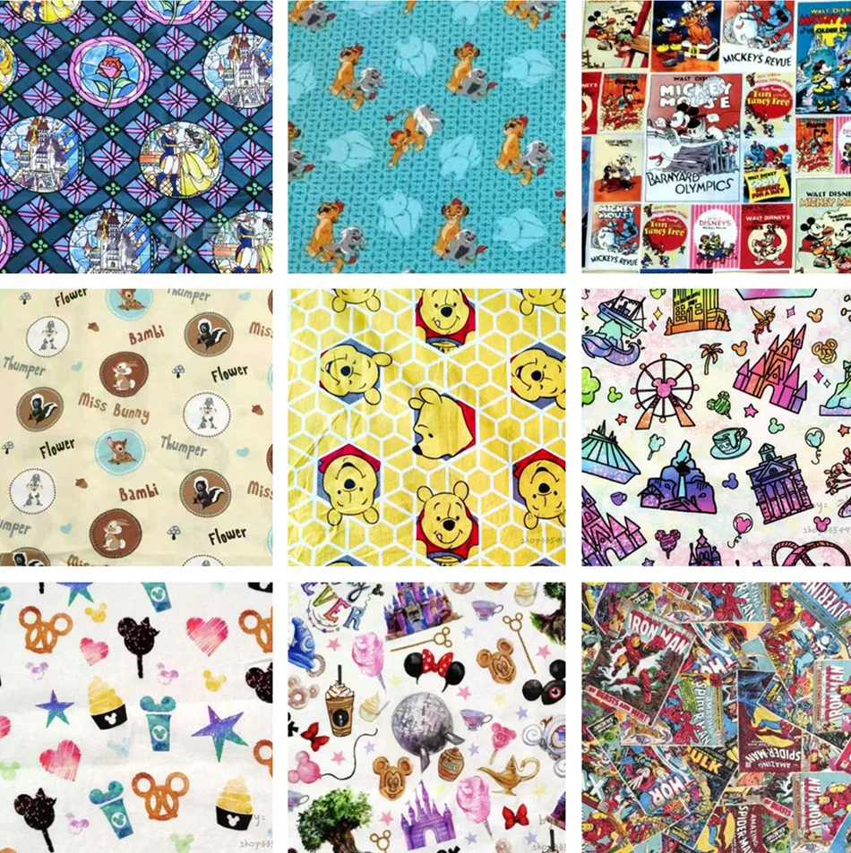 Хлопковая ткань Бэмби Винни Пух король льва Бэмби|Ткань| |