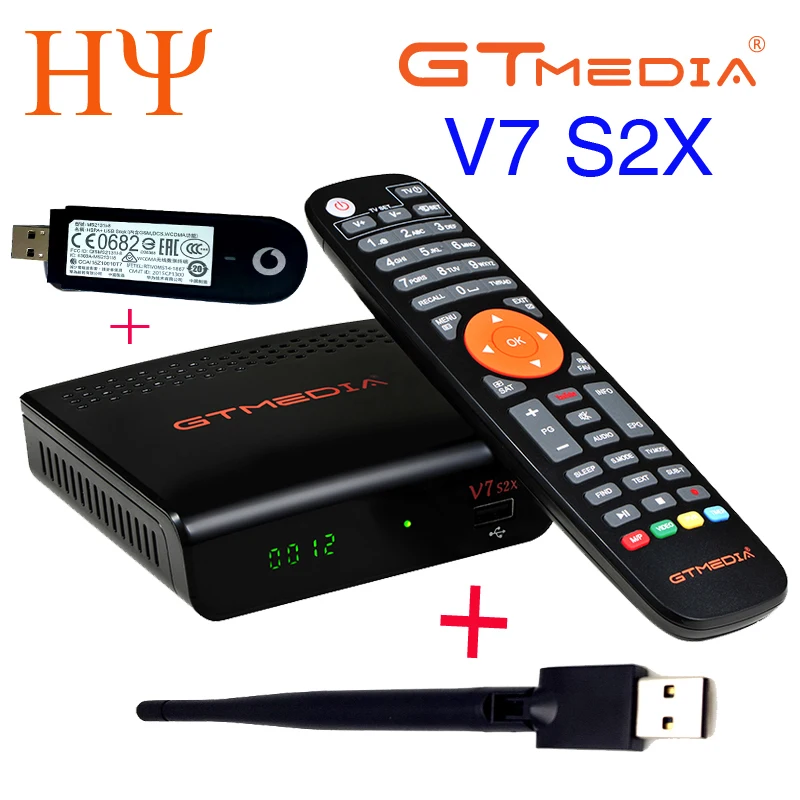 80 шт. GTMEDIA V7 S2X Freesat V7s WIFI DVB-S2 HD Youtube PowerVU CCaam Newcamd V7S freesat v7s спутниковый ресивер |