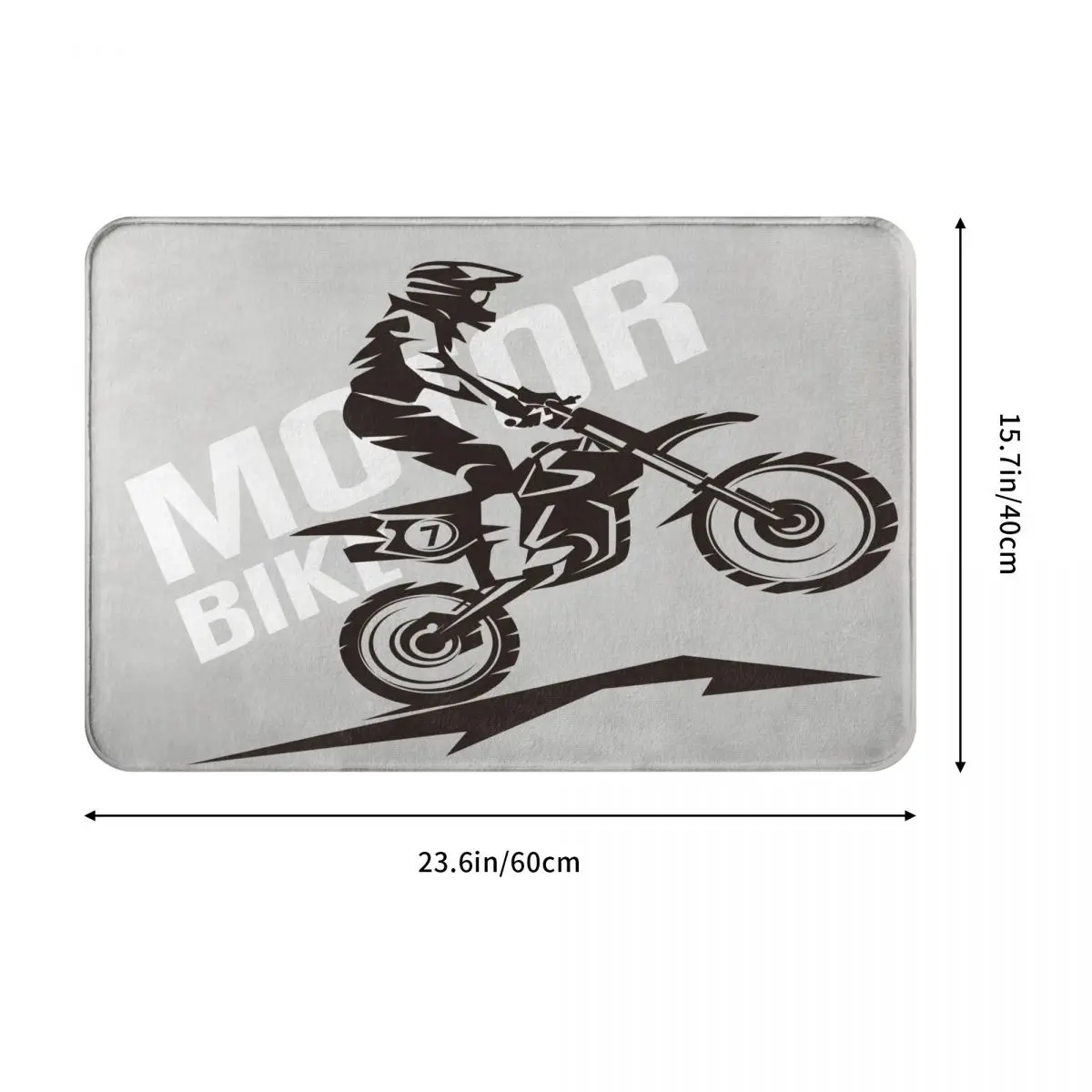 Кухонный напольный коврик декоративный дверной для мотокросса с принтом