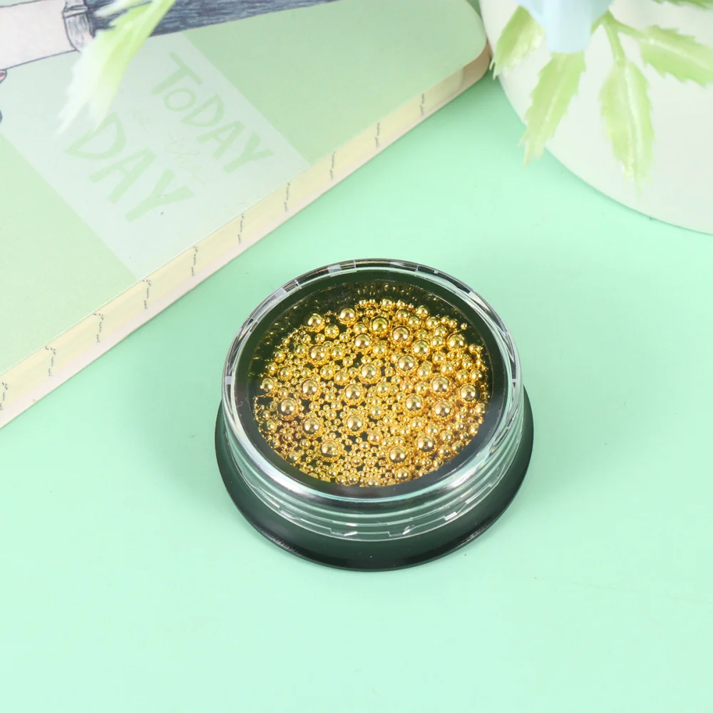 

5 Sets Nail Metal Steel Beads Nail Art Decorations Manicure Jewelry Kit Nail Art Supplies