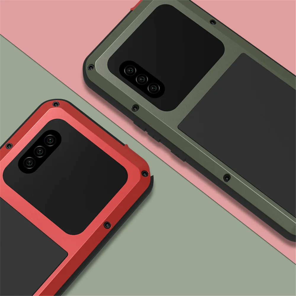 Для Sony Xperia 10 II чехол оригинальный Lovemei алюминиевый металл + стекло Gorilla Shock Drop Heavy Duty
