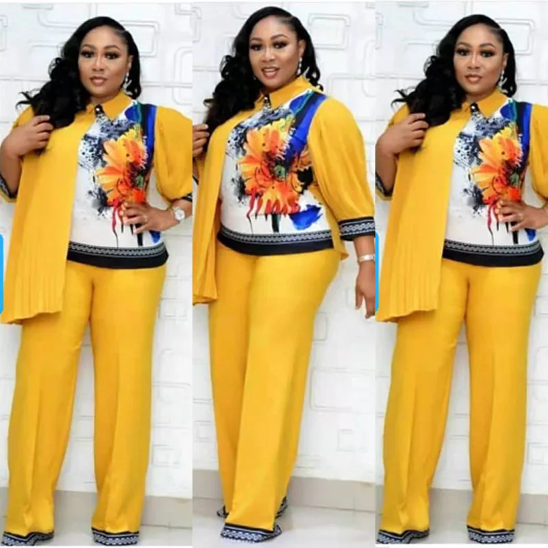 Африканский костюм Дашики (платье и брюки) 4 цвета новинка 2021 года (ZDTZ