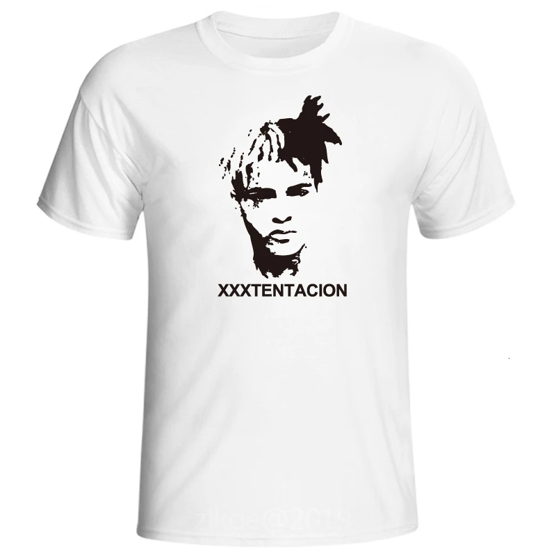 Новинка, модная мужская футболка Xxxtentacion, летняя модная футболка, Повседневная белая футболка с забавным мультяшным принтом, хип-хоп топы, футболки