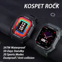2022 kospet smart watch rock rugged watch for men outdoor sports waterproof fitness tracker blood pressure monitor smartwatch