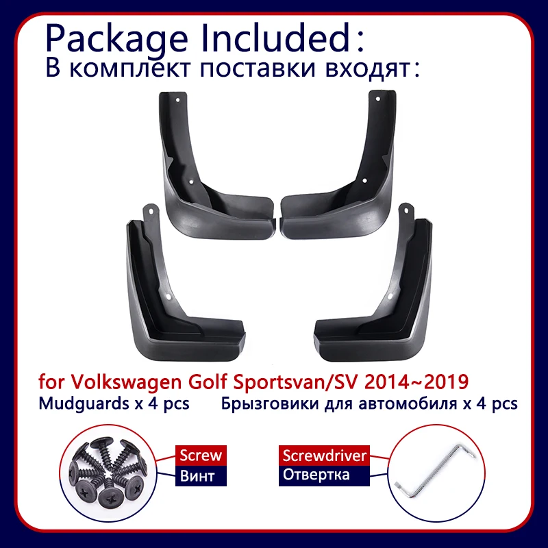 4 шт. для Volkswagen VW Golf Sportsvan SV 2014 ~ 2019 Mk7 Автомобильные Брызговики брызговики 2015 2016 2017