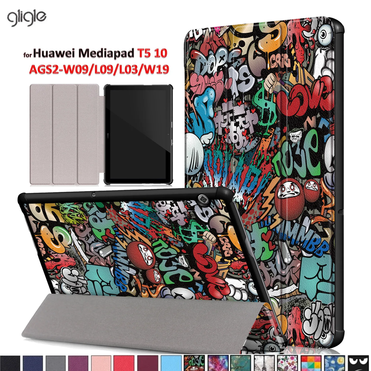 GLIGLE чехол для Huawei MediaPad T5 10 AGS2 W09/L09/L03/W19 1 дюймов планшета|Чехлы планшетов и