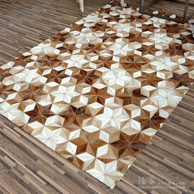 Натуральная Воловья кожа ковер пэтчворк для Гостиная Спальня Экстра большой-200*300