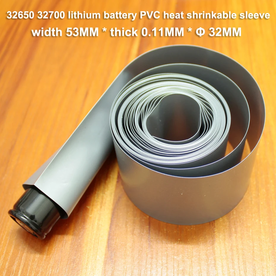 10 м/лот Waterma 32650 упаковочный рукав для литиевого аккумулятора 32700PVC термоусадочная
