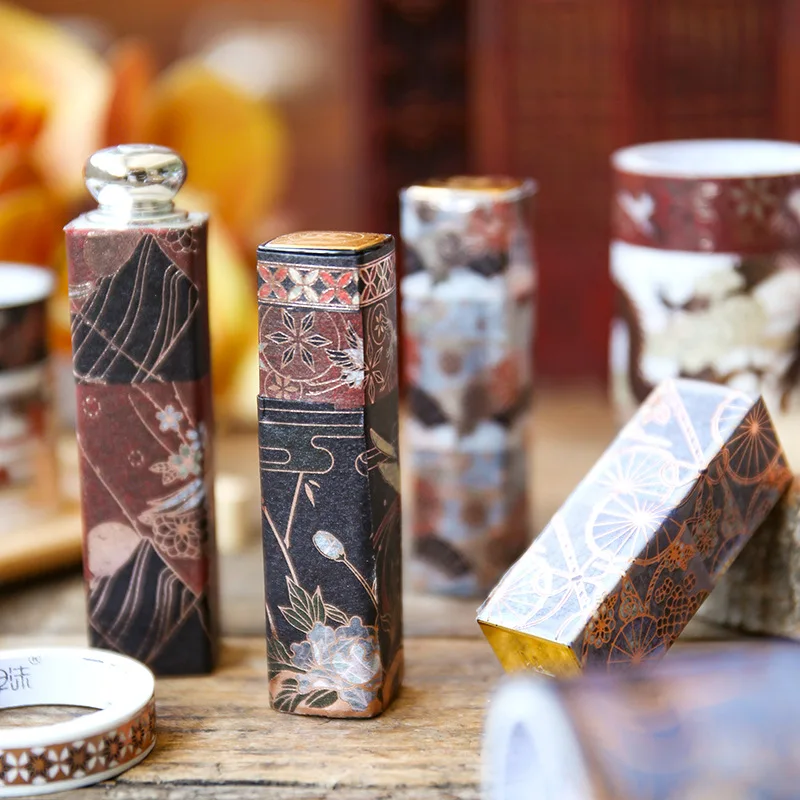 5 наборов Washi-ленты Антикварии DIY Скрапбукинг Школьные принадлежности Наклейка Этикетка Творческое декоративное клейкое Японская канцелярия на.