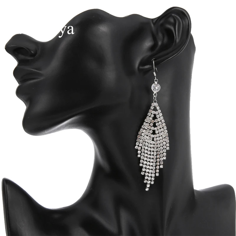 Emmaya Noble White Color Earring Women Elegant Choice Tassel Fashion Ornament In Bridal Wedding Party Exaggerated Dress-up | Украшения и