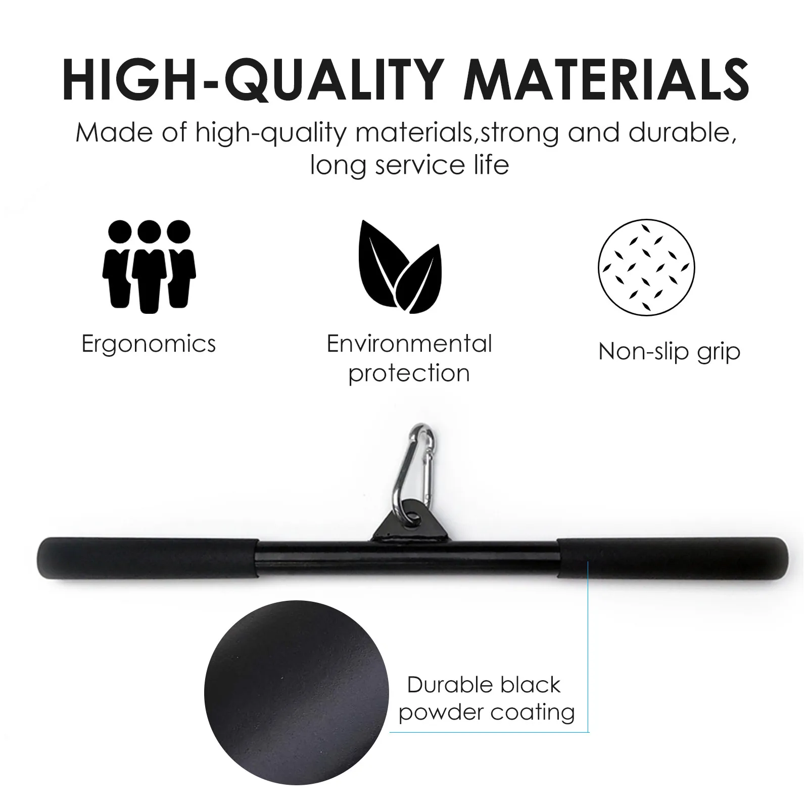 

Stainless Steel Black Fitness Triceps Trainer Pull Down Bar Firness Supplies Tension Rod Fitness Rod Non-slipicep Bar Exercise n