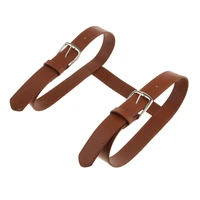 durable adjustable pu leather belt buckle strap travel picnic blanket carry