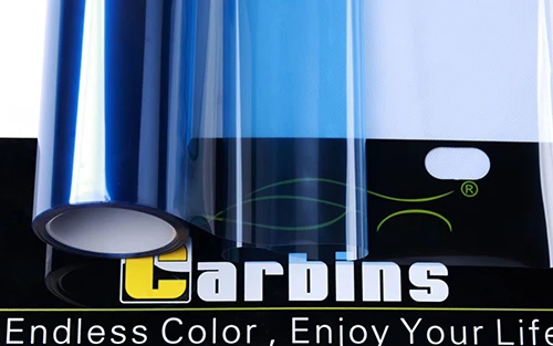Light Blue CARBINS самоисцеляющая PPF Headligt пленка дымовая черная тонированная пленка для автомобилей Светодиодный Защита от царапин супер прозрачная 4 цвета распродажа - Название цвета: Light Blue