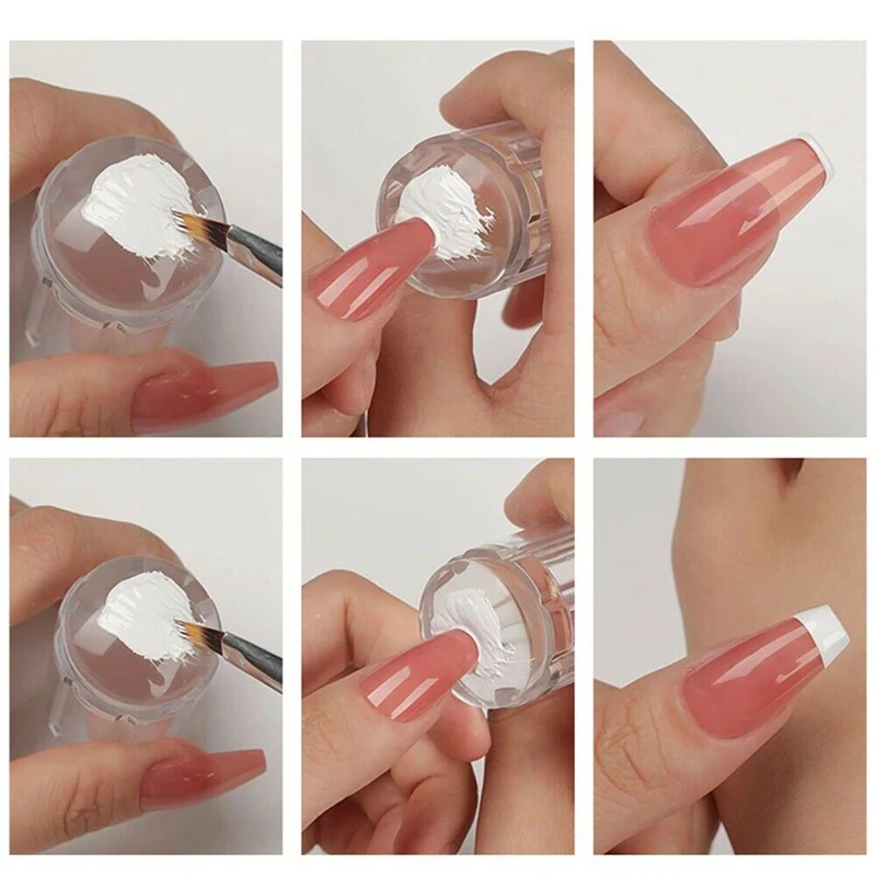 

Transfer Stamper Replacement Head Silicone Refill Head Clear Jelly French Nail Tool Nail Polish Print Nail Seal Stamp Template