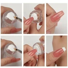 Переводные пластины для стемпинга Головы Силиконовые сменные головки прозрачные желейные французские ногти инструмент для накладывания лака для ногтей печать уплотнитель для ногтей трафарет штампа