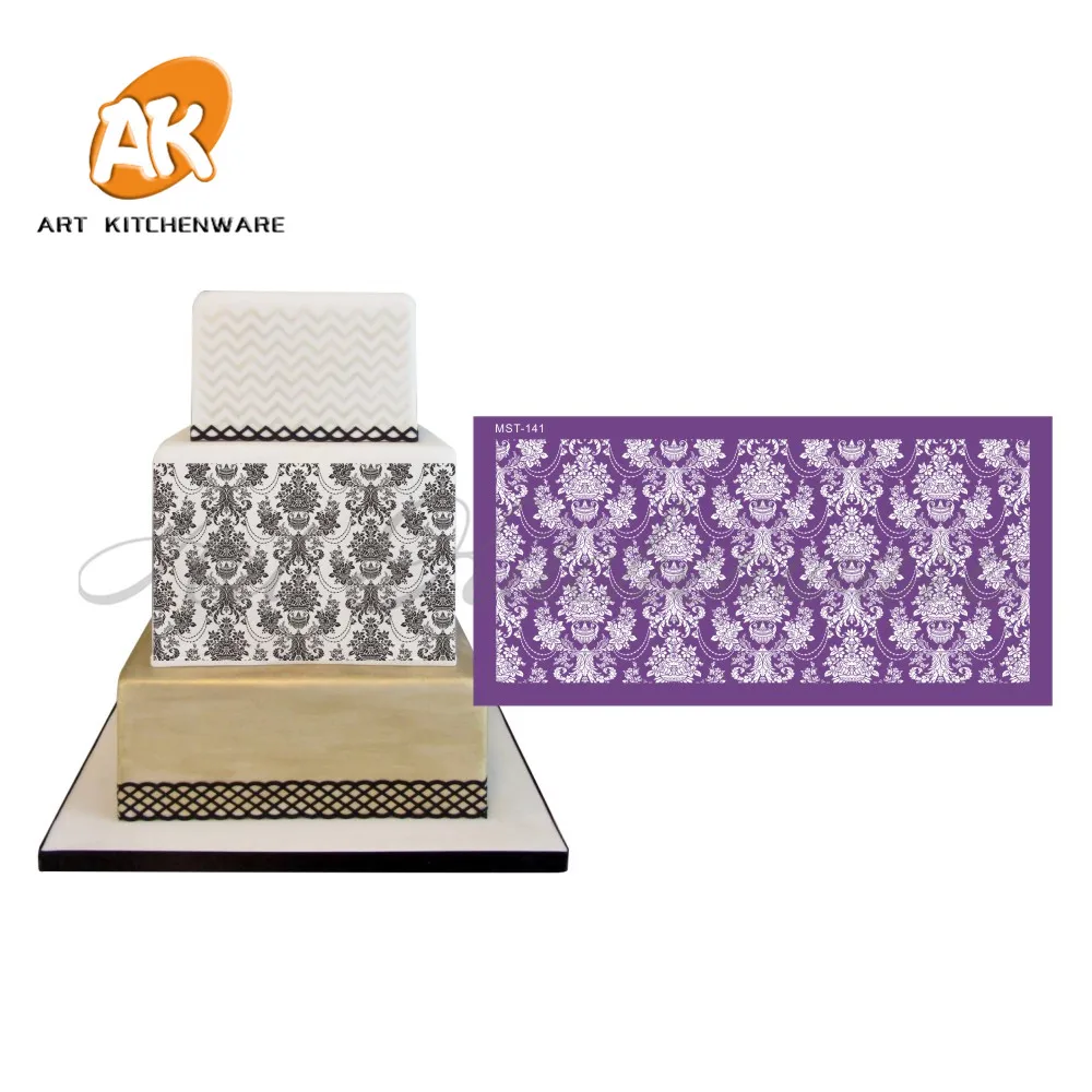 Сетчатый трафарет с бесшовным рисунком для украшения свадебного торта трафареты