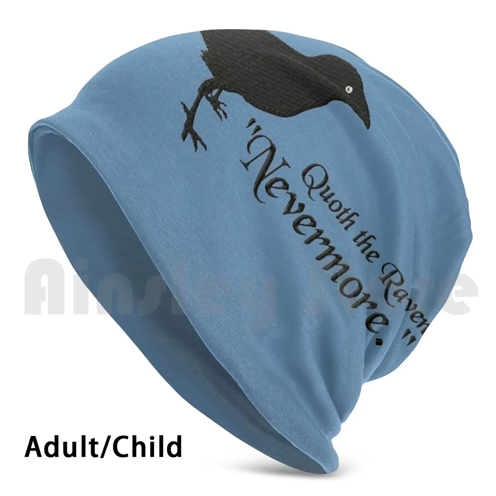 Quoth Ворон вязать шапочки шляпа в стиле хип хоп с поддержкой Poe Эдгара Nevermore Поэзия