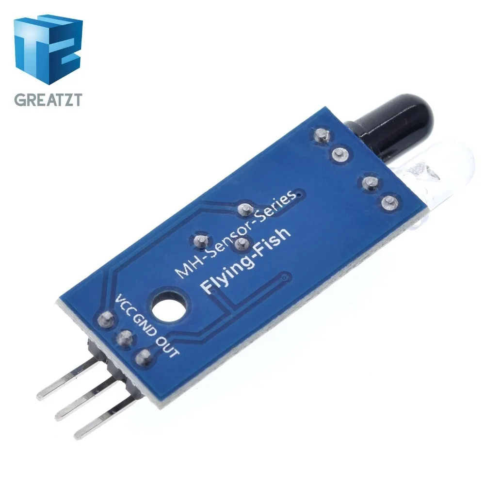 1 шт. GREATZT ИК инфракрасный обходом препятствий Сенсор модуль для рисунком «Робокар Поли» 3-жильный светоотражающий фотоэлектрический Новогодняя фарфор