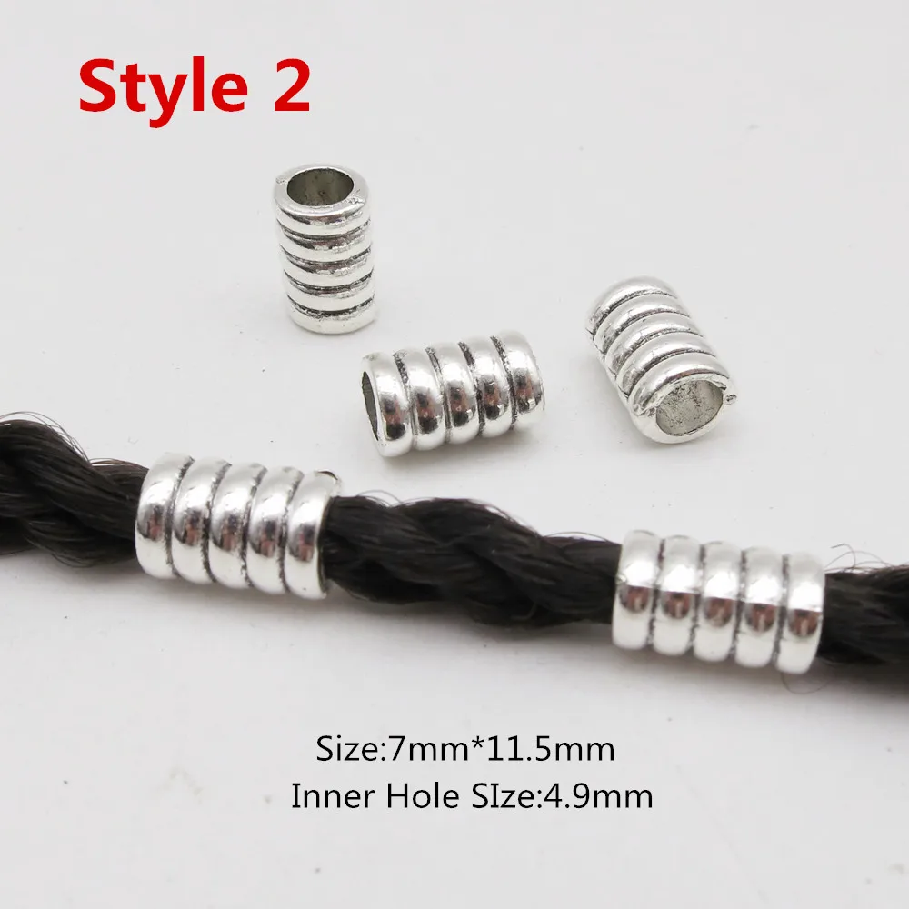 10 шт./упак. серебряные/бронзовые маленькие металлические Викинги оплетка для