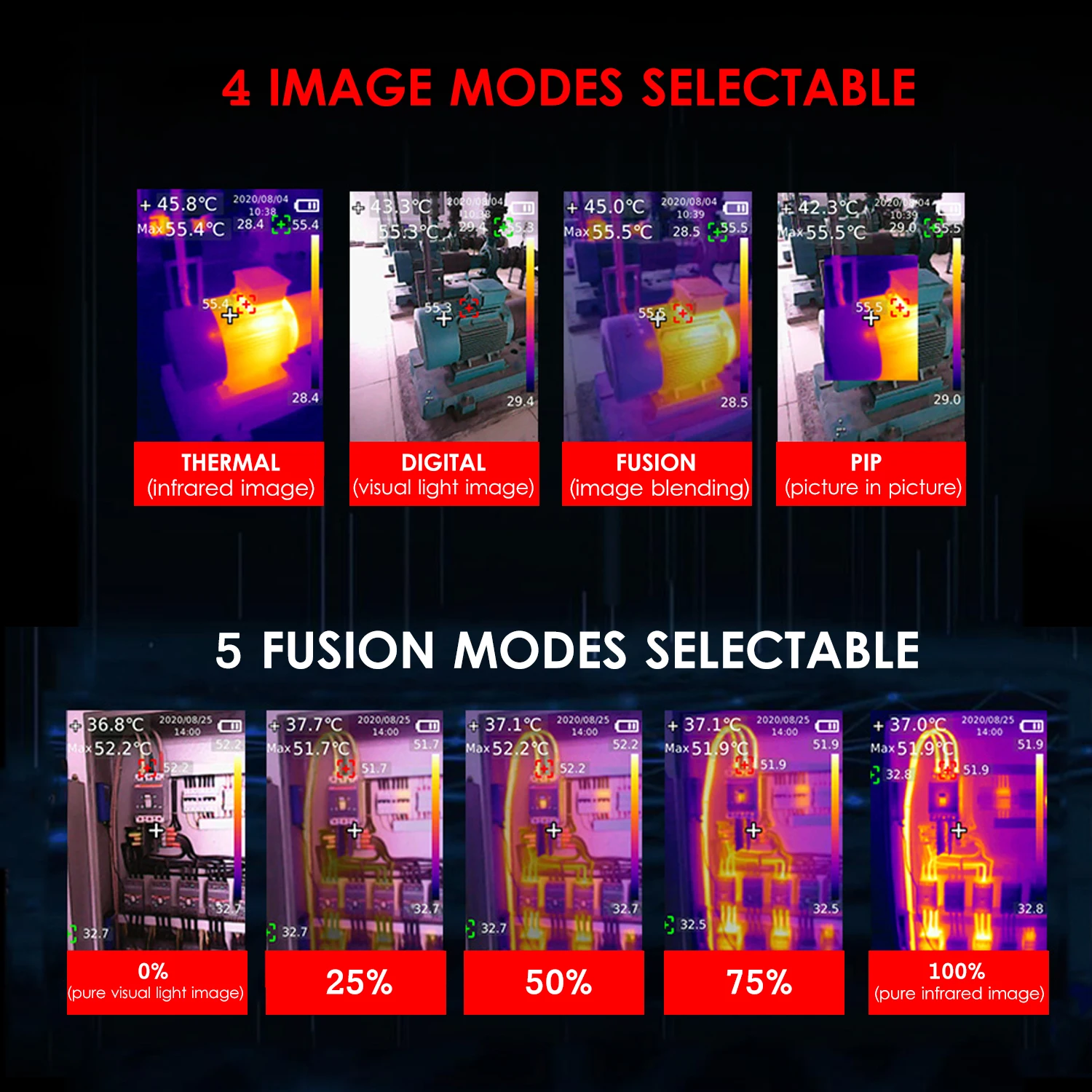 UNI-T UTi260B UTi85A инфракрасный Термальность Imager -15 ℃ ~ 550 промышленный Камера термометр