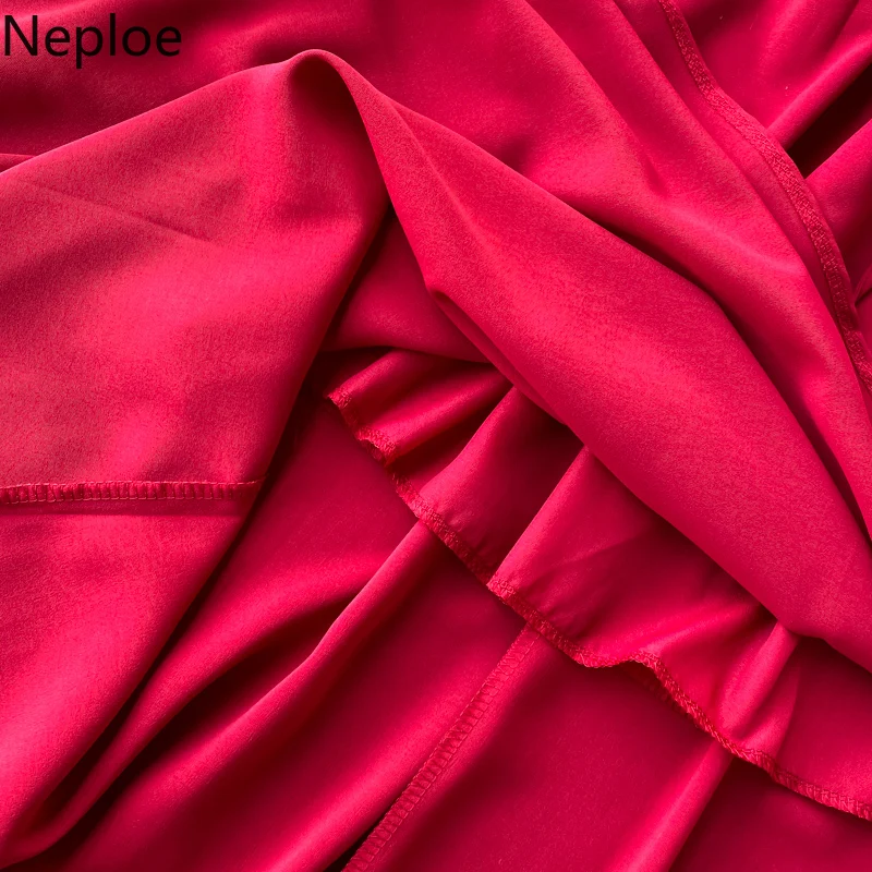 Neploe элегантное винтажное платье с тонкой талией на молнии сзади однотонные