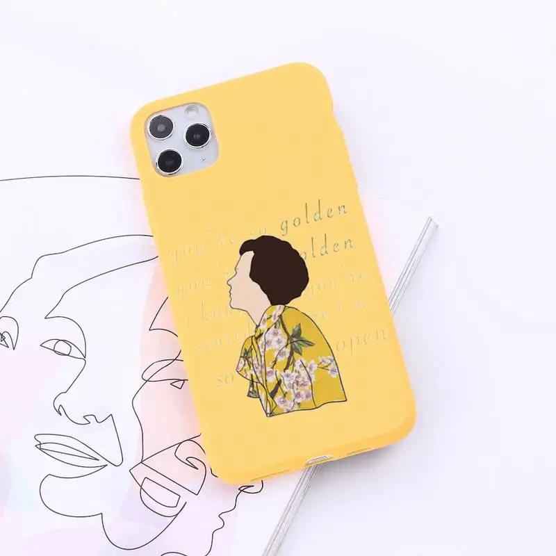 

Harry Styles you are so Golden cartoon Phone Case Candy Color for iPhone 6 7 8 11 12 s mini pro X XS XR MAX Plus