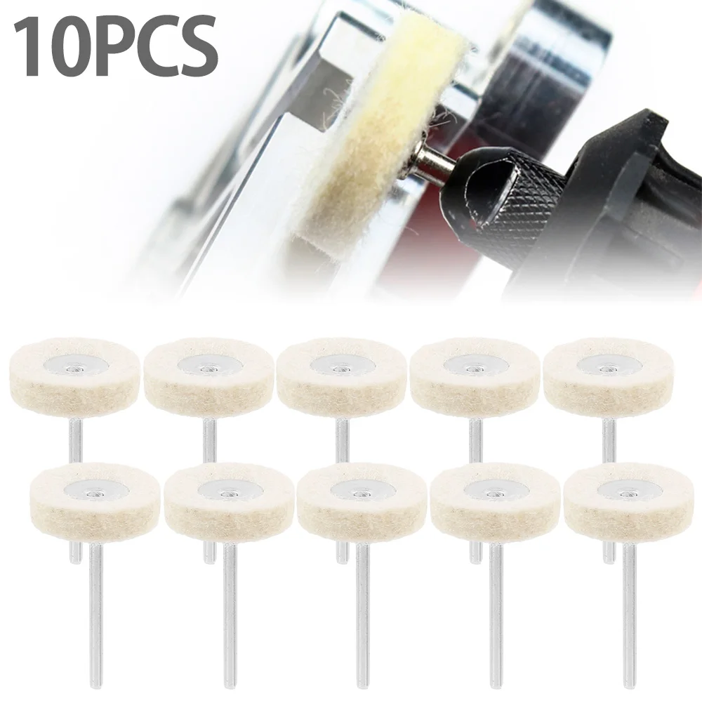 10 шт./20 шт. полировка шерстяного войлока круглый шлифовальный круг 3 мм хвостовик
