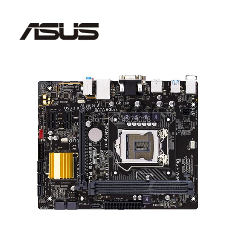 Разъем LGA1150 USB3.0 SATA3 PCI E3.0 для ASUS B85M V5 PLUS оригинальный использоваться настольных ПК