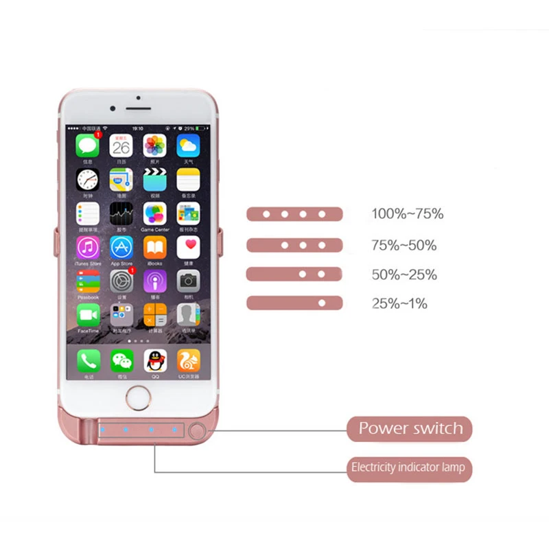 Для iPhone 5 5S SE чехол для зарядного устройства 4200 мАч Внешний аккумулятор