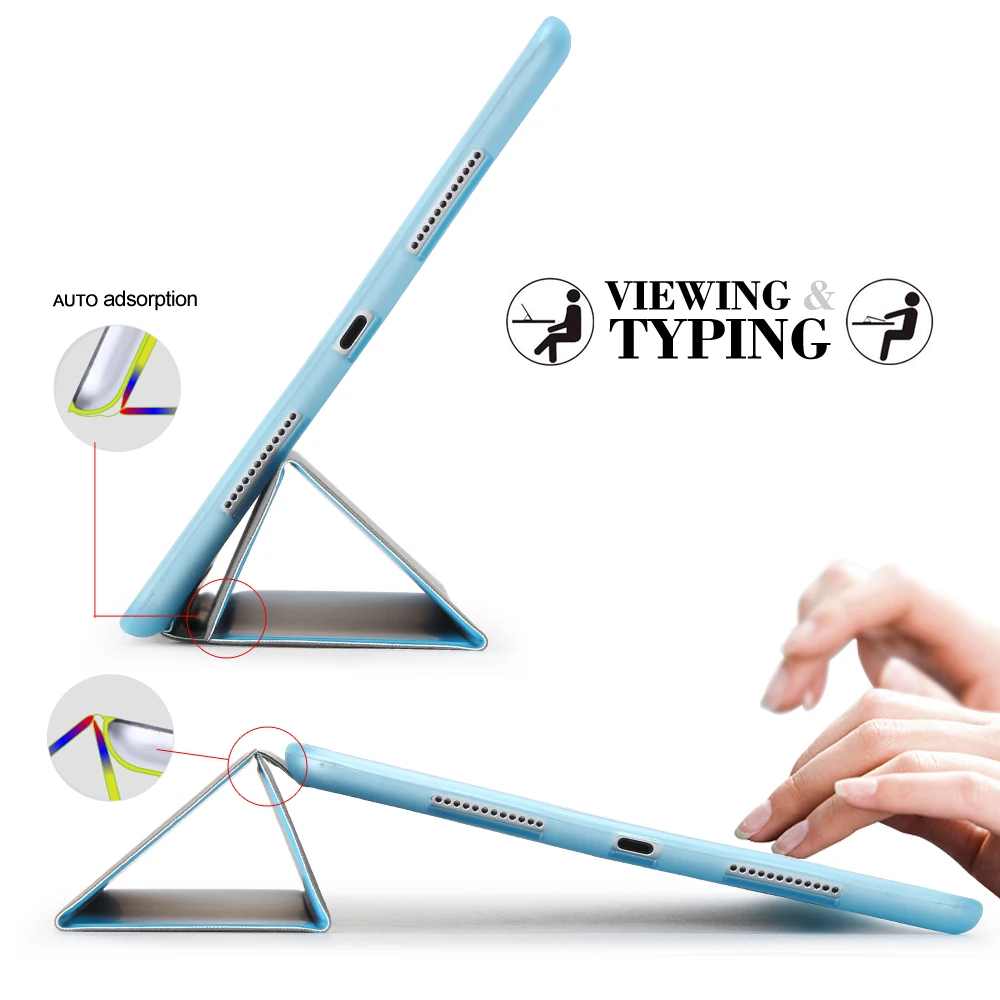 Для iPad Air 2 Air 1 чехол для iPad чехол Funda ультра тонкий из искусственной кожи Чехол Мягкий силиконовый чехол для iPad 9,7 6th поколения Чехол