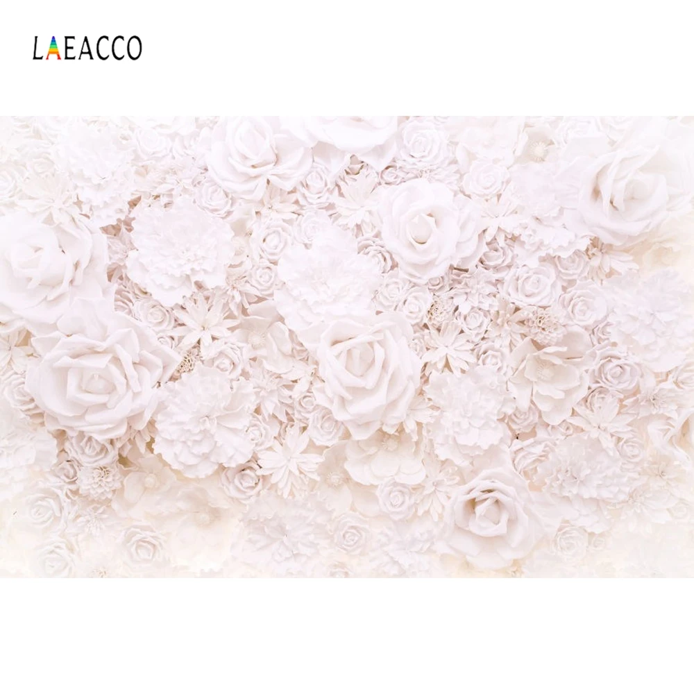 Фон Laeacco для фотосъемки с изображением чистых цветущих цветов на стену