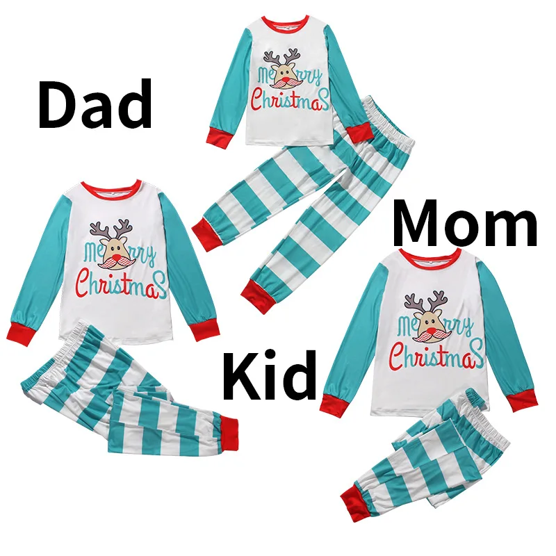 

Christmas Mother Children & Baby's Sleepwear Mommy and Me Xmas Clothes Tops+Pants Family Matching Pajamas Sets Father CL696