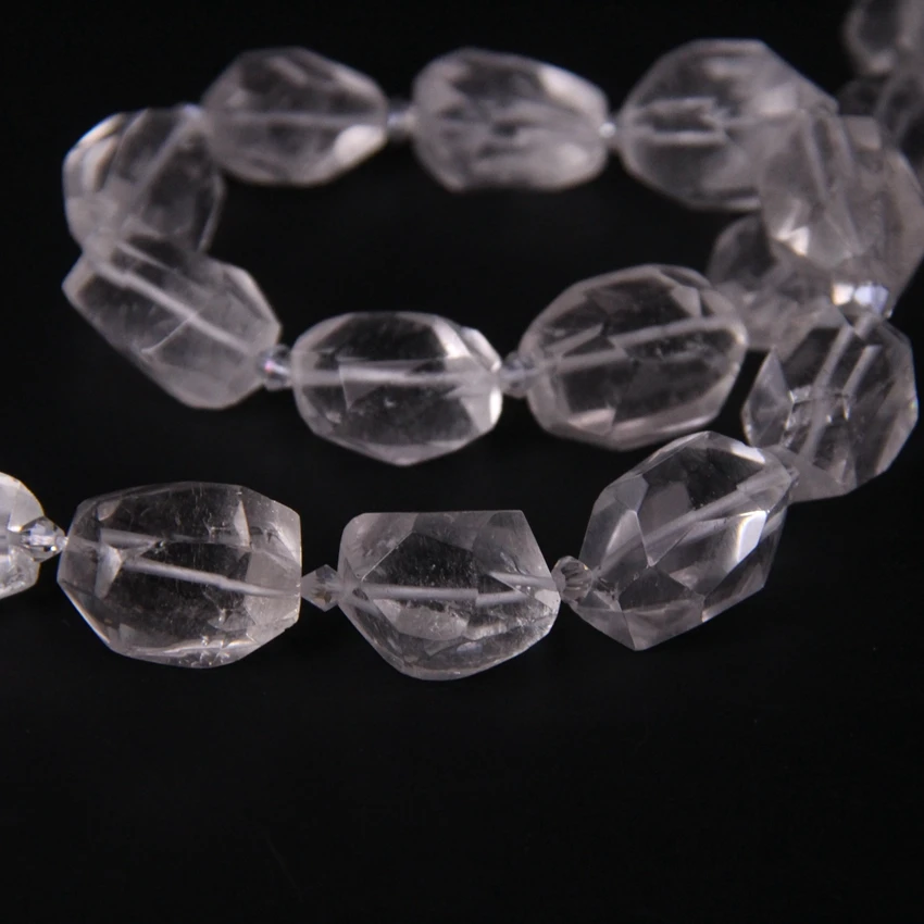 Ограненные Бусины Из Натурального кварца незакрепленные подвески для ожерелья
