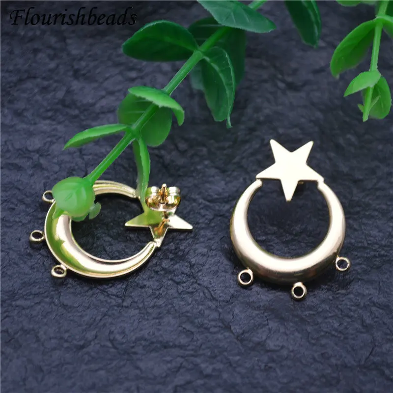 Антикоррозийный золотистого цвета Луна в форме звезд с несколькими петельками