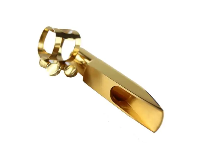 Высококачественный металлический золотой лак саксофон мундштук для альт тенор