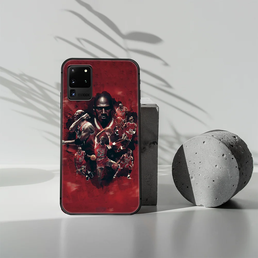 

basketball star Jordan 23 Phone Case Cover Hull For Samsung Galaxy S 7 8 9 10 e 20 FE edge uitra plus Note 9 10 20 black Back