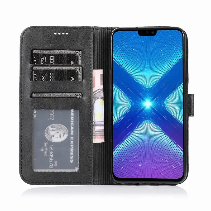 Чехол-книжка с бумажником для Honor 8X8 X, чехол для huawei Honor 8X, сумка для мобильного телефона, чехол Honor8X, кожаный чехол-книжка для смартфона